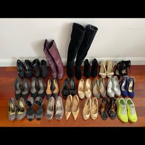 22 lot boots pumps sandals sneakers sz 6, 6.5, 7